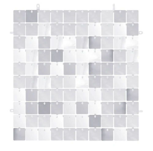Panel cekinowy kwadratowy srebrny 30x30cm