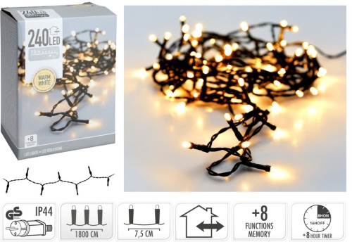 Oświetlenie 240LED ciepły biały 