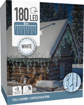 Oświetlenie 180 LED zimny biały 