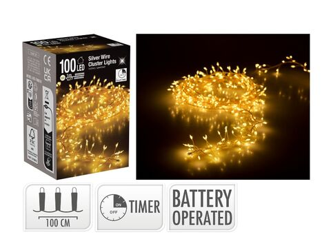 Oświetlenie 100LED ciepły biały