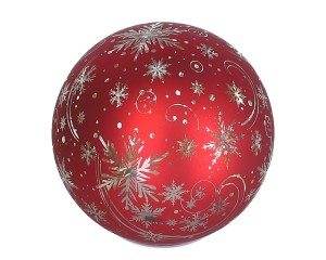 Bombka szklana ozdobna 14x14cm podświetlana