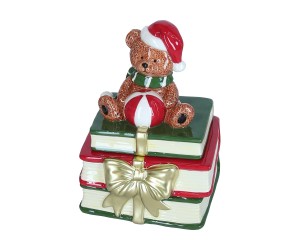 Pojemnik ceramiczny z misiem 25x16 cm