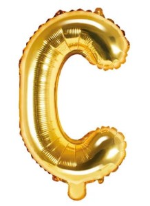 Balon foliowy "C" złoty 35cm