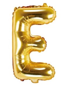 Balon foliowy "E" złoty 35cm
