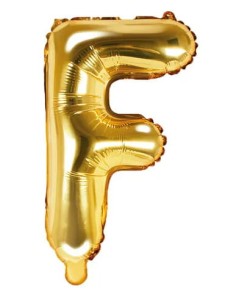 Balon foliowy "F" złoty 35cm