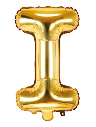 Balon foliowy "I" złoty 35cm