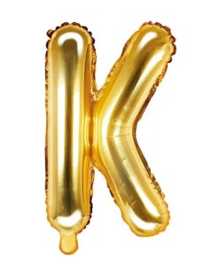 Balon foliowy "K" złoty 35cm