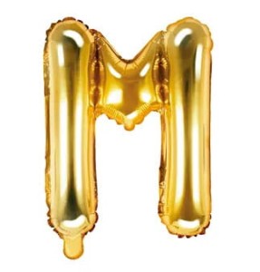 Balon foliowy "M" złoty 35cm