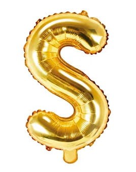 Balon foliowy "S" złoty 35cm