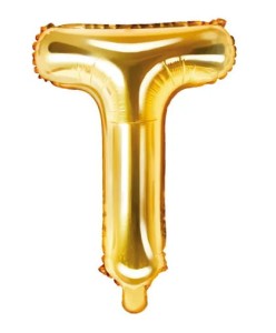 Balon foliowy "T" złoty 35cm