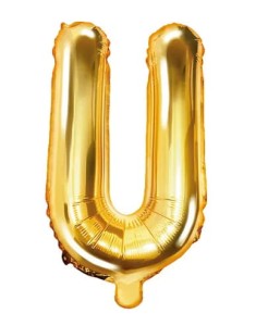 Balon foliowy "U" złty 35cm