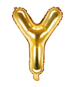 Balon foliowy "Y" złoty 35cm
