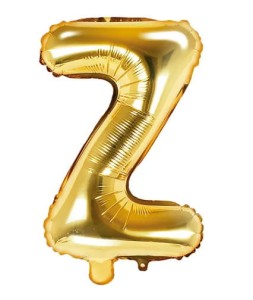 Balon foliowy "Z" złoty 35cm