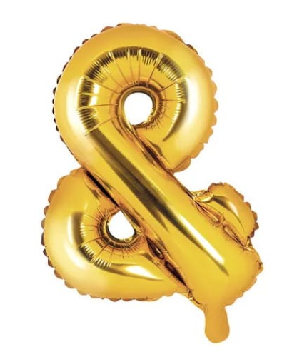 Balon foliowy "&" złoty 35cm