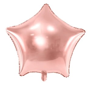 Balon foliowy gwiazdka różowe złoto 48cm