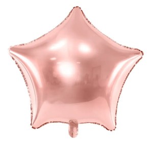 Balon foliowy gwiazdka różowe złoto 70cm
