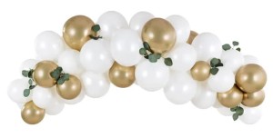 Girlanda balonowa biało-złota 200cm