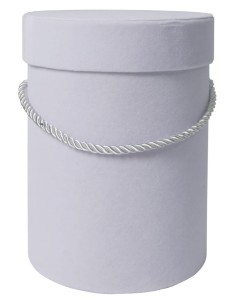 Flowerbox welur 13,5x18cm - biały