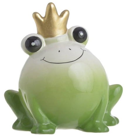 Żaba ceramiczna w koronie