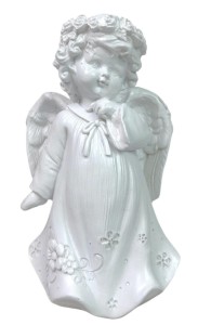 Aniołek ceramiczny biały 15cm