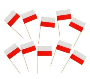 Flaga Polski wykałaczka opakowanie 100szt.