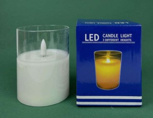 Świeca LED w szkle 7,5x10cm