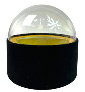 Flowerbox welurowy z kopułką 16x16cm czarny