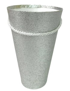 Flowerbox lśniący średni 20x13,5cm srebrny
