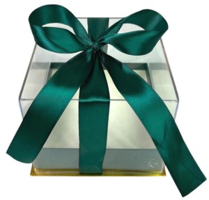 Flowerbox kwadrat pleksi 14x14x12cm zielony