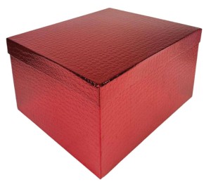Pudełko prostokąt 31x22x12cm kpl.10szt. czerwony