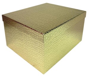 Pudełko prostokąt 31x22x12cm kpl.10szt. złoty