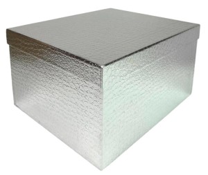Pudełko prostokąt 31x22x12cm kpl.10szt. srebrny
