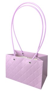 Torebka na kwiaty pikowana 18x10x12cm fiolet