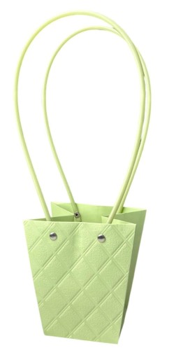 Torebka na kwiaty pikowana 12x8x12cm zielony