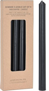 Zestaw 4 świec czarne