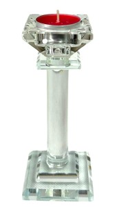 Świecznik szklany 15cm