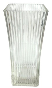 Wazon szklany ryflowany 15x29,5cm