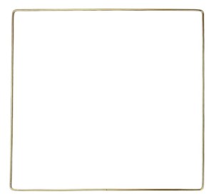 Kwadrat złoty 30cm metal