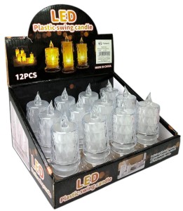 Świeca LED średnia 4,5x9,5cm ciepły biały