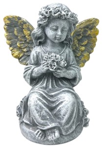 Aniołek ceramiczny szary 11cm FB001589