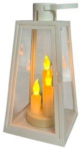 Latarnia ze świecą 9x22x13cm
