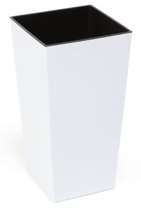 Doniczka połysk finezja 250x250mm biała