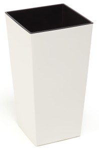 Doniczka połysk finezja 250x250mm kremowa