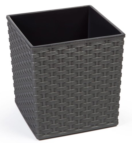 Doniczka juka rattan 250x250mm grafit metalik
