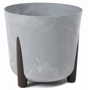 Donica okrągła frida 180mm szary beton