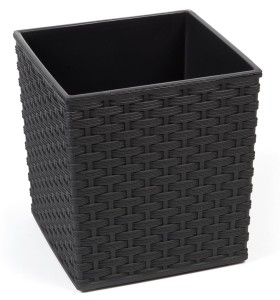 Donica juka rattan 190x190mm czarny