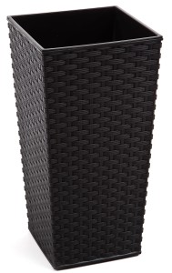 Donica finezja rattan 400x400mm czarny