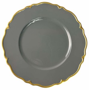 Talerz dekoracyjny 33cm szary HTOS9334