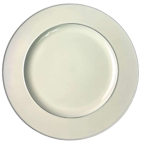 Talerz dekoracyjny biały 33cm P0472-33_W+S