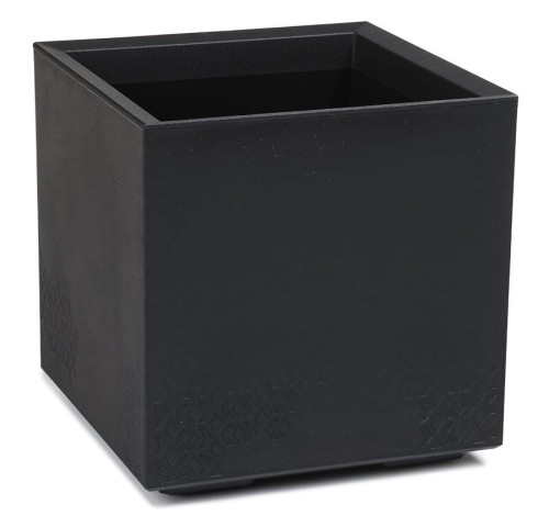 Kwietnik karo beton 400x400x400mm czarny
